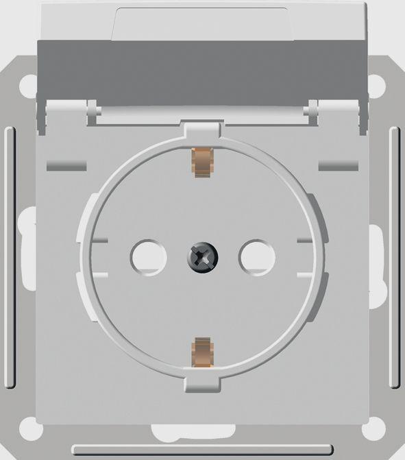 Розетка 1-м СП W59 Aqua 16А IP44 с заземл. защ. шторки в сборе бел. SchE RS16-152B-18
