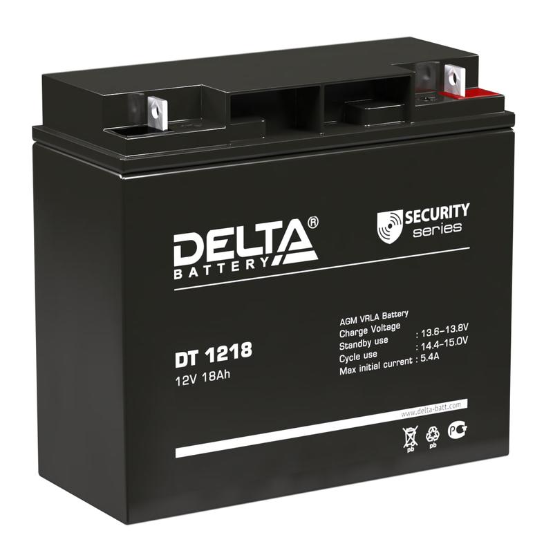 Аккумулятор ОПС 12В 18А.ч Delta DT 1218