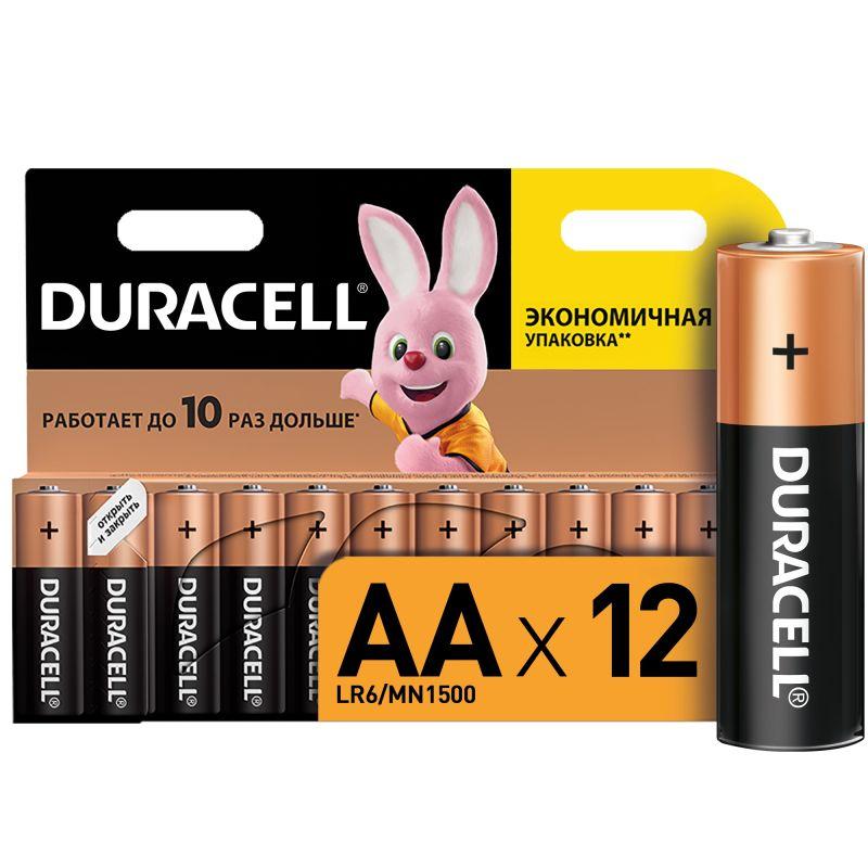 Элемент питания алкалиновый AA/LR6/MN 1500 Basic BP-12 (блист.12шт) Duracell C0037388