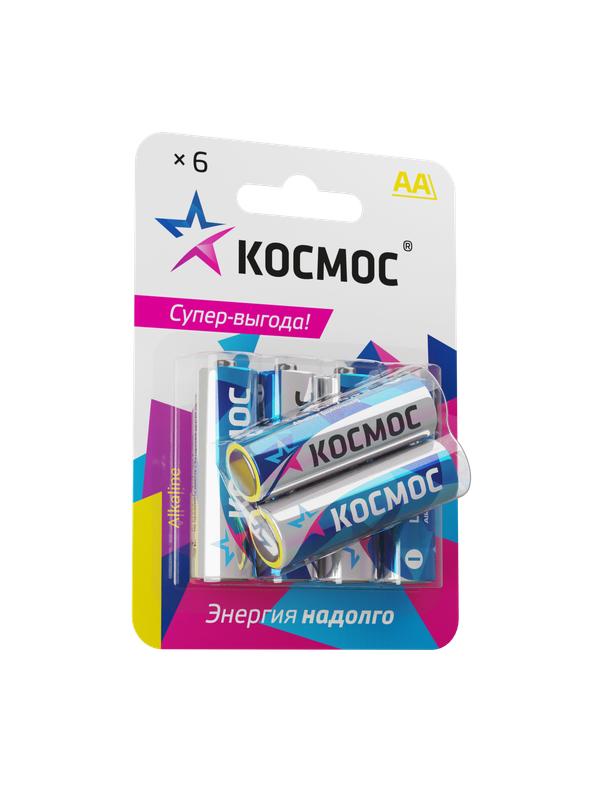 Элемент питания алкалиновый AA/LR06 BP-6 (блист.6шт) КОСМОС KOCLR6BL6