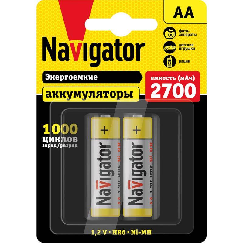 Аккумулятор 94 465 NHR-2700-HR6-BP2 (блист.2шт) Navigator 94465