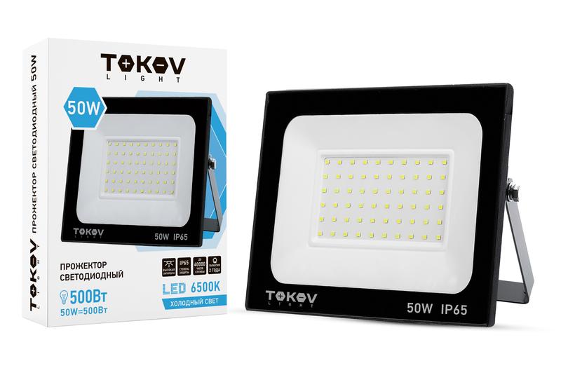 Прожектор светодиодный 50Вт 3400лм 6500К IP65 черн. TOKOV LIGHT TKL-FL/LED-50-6.5K-IP65