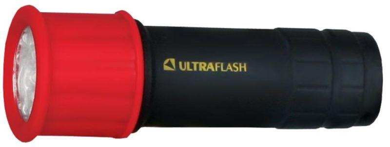 Фонарь LED15001-A (3XR03 светофор красн. с черн. 9 LED блистер) Ultraflash 10479