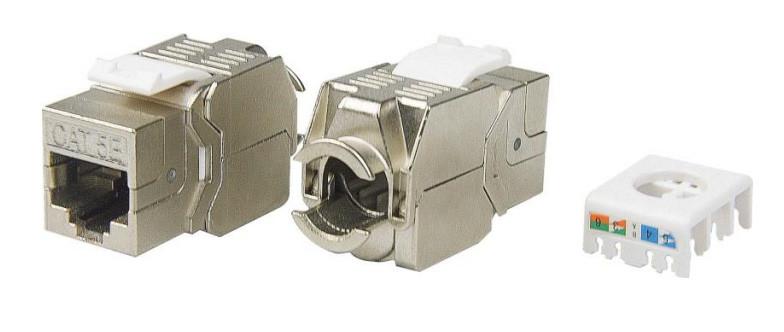 Вставка Keystone Jack RJ-45(8P8C) кат. 5e экранир. 180град. Toolless KJ8-8P8C-C5e-180-TLS-SH-F-WH бел. Hyperline 426191